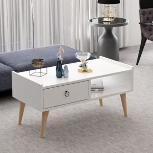 Coffee Table - 40 x 50 x 100 cm - White - CT18