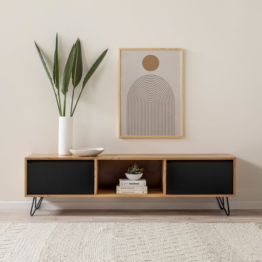 Tv Unit - 50 x 40 x 160 cm - Woody & Black - MT101