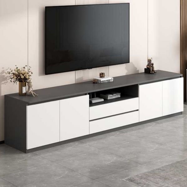 Tv Unit - 50 x 40 x 240 cm - Grey & White - MT111