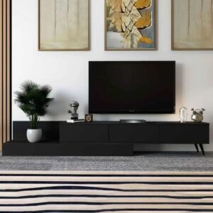 Tv Unit - 40 x 35 x 200 cm - Black - MT13