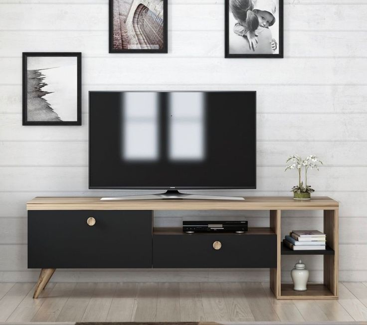 Tv Unit - 50 x 40 x 150 cm - Woody & Black - MT60
