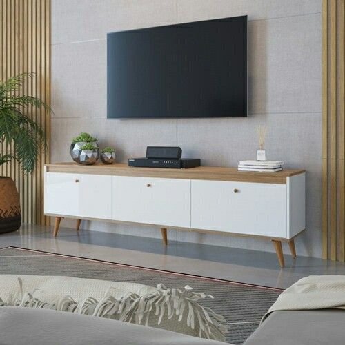 Tv Unit - 50 x 40 x 160 cm - Woody & White - MT74