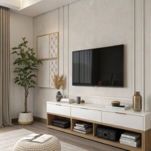 Tv Unit - 50 x 40 x 180 cm - Woody & White - MT75