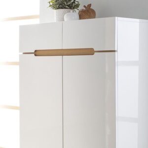 Shoe Rack - 110 x 80 x 40 cm - White & Wood - SC13