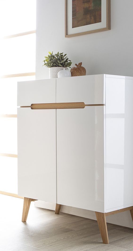 Shoe Rack - 110 x 80 x 40 cm - White & Wood - SC13