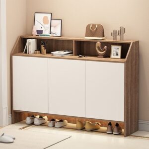 Shoe Rack - 110 x 120 x 40 cm - White Wood - SC35