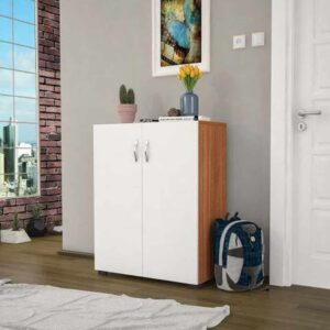 Shoe Rack - 95 x 70 x 35 cm - White Wood - SC43