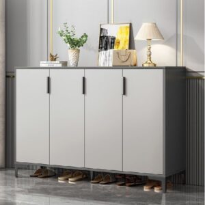 Shoe Rack - 110 x 140 x 40 cm - Grey & White - SC47