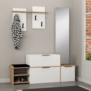 Shoe Rack - 80 x 160 x 40 cm - White Wood - SC49