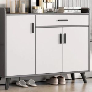 Shoe Rack - 110 x 120 x 40 cm - Grey & White - SC57