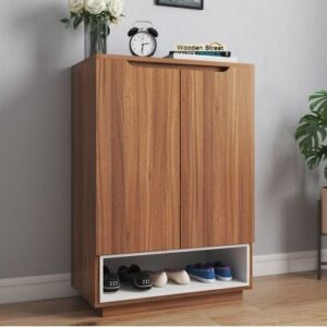 Shoe Rack - 100 x 80 x 40 cm - White & Wood - SC61