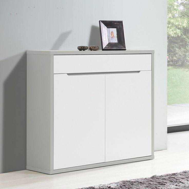 Shoe Rack - 100 x 80 x 35 cm - Grey & White - SC78