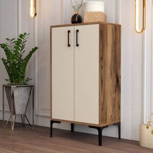 Shoe Rack - 100 x 70 x 35 cm - Wood & Off-White - SC83