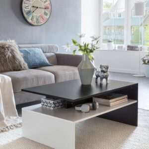 Coffee Table - 40 x 50 x 100 cm - Black & White - CT44