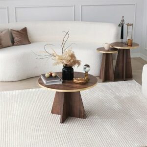Coffee Table - 50 x 80 x cm - Wood & Gold - CT51
