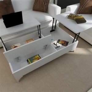 Coffee Table - 40 x 70 x 100 cm - White - CT65